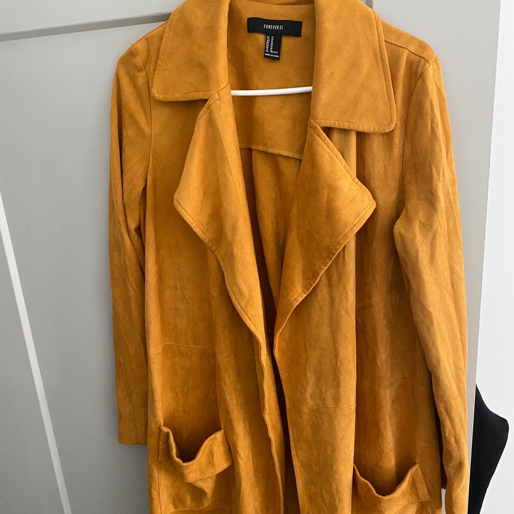 Mustard Forever 21 Trench Jacket